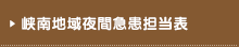 峡南地域夜間急患担当表